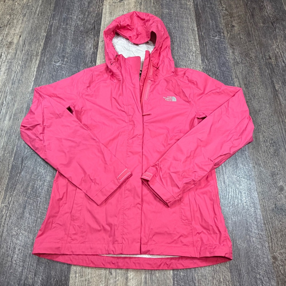 The North Face DryVent Rain Jacket Womens Small Pink Waterproof Packable Hooded